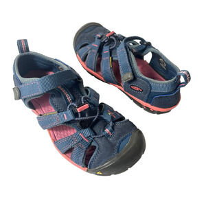 Keen Fabric Blue/Pink Fisherman Sandals Kids Girls Size 1 Summer Comfort Casual